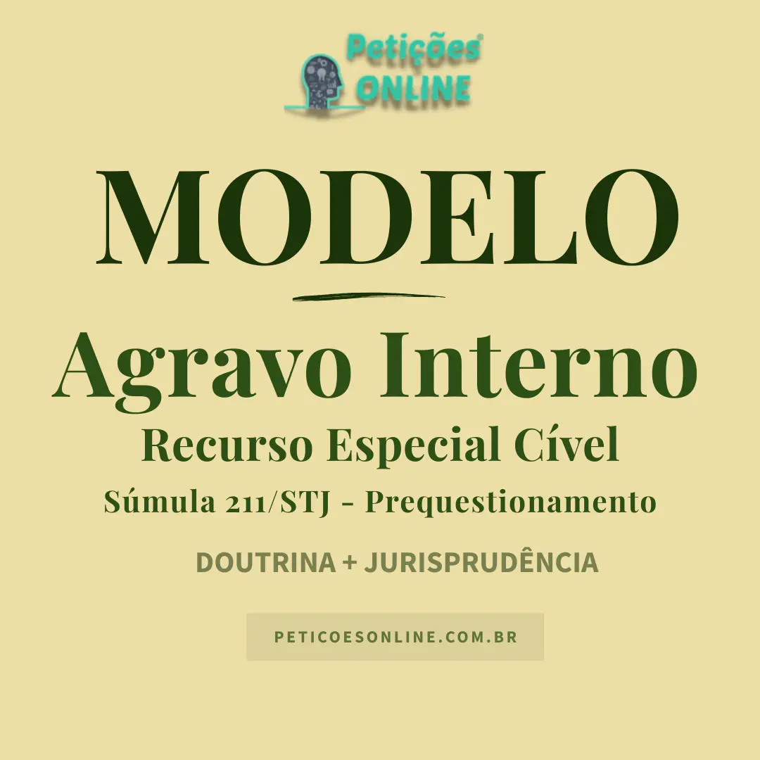 Modelo de Agravo Interno no STJ — Súmula 211 — Falta de Prequestionamento
