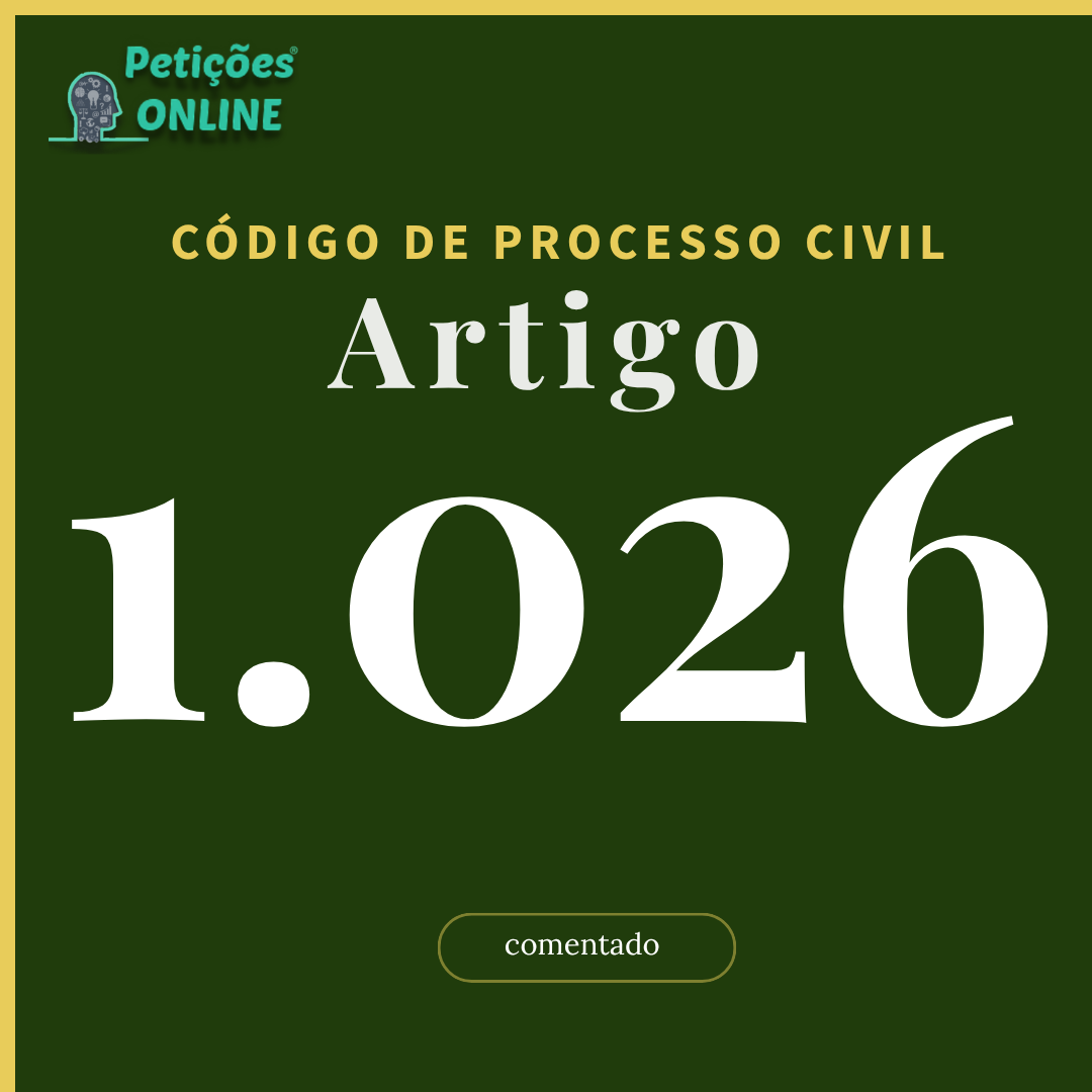 CPC Art 1026 Comentado