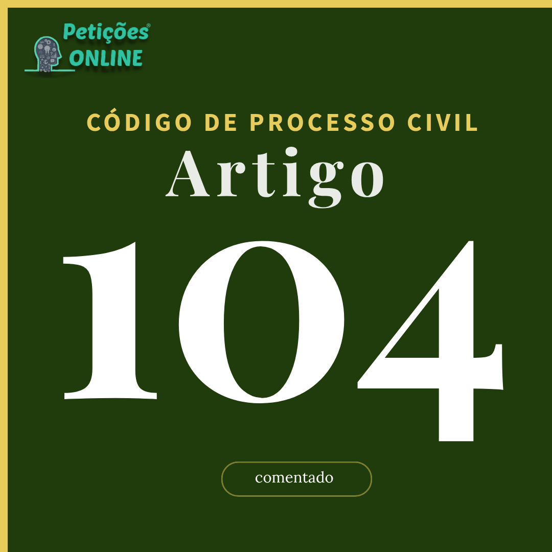CPC Art 104 Comentado