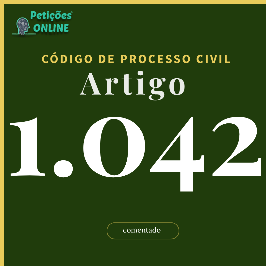 CPC Art 1042 Comentado
