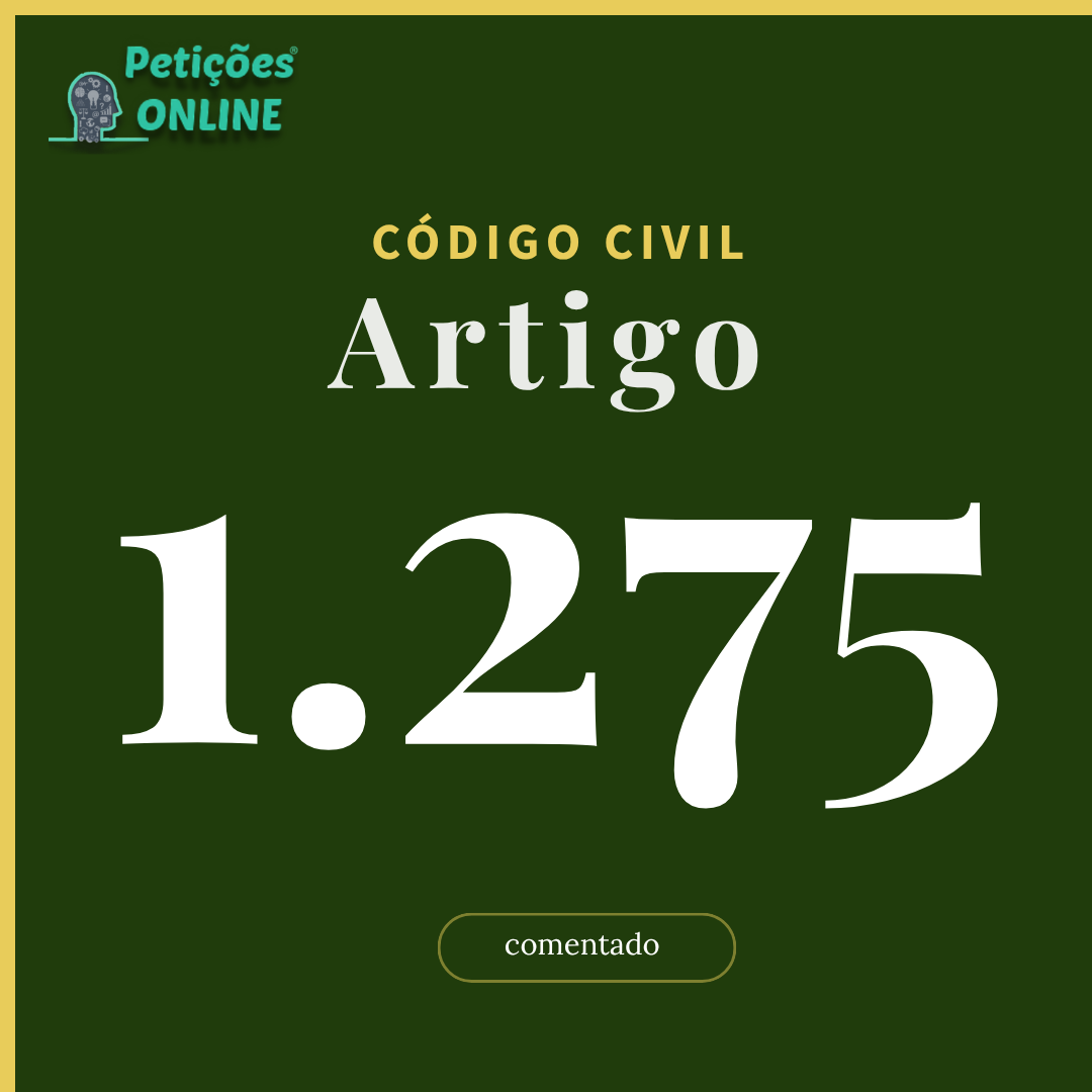 CC Art 1275 Comentado
