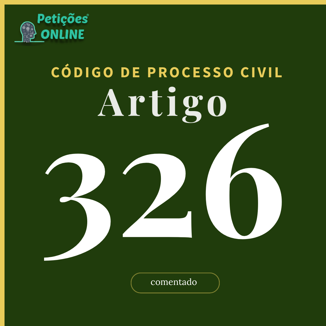 CPC Art 326 Comentado