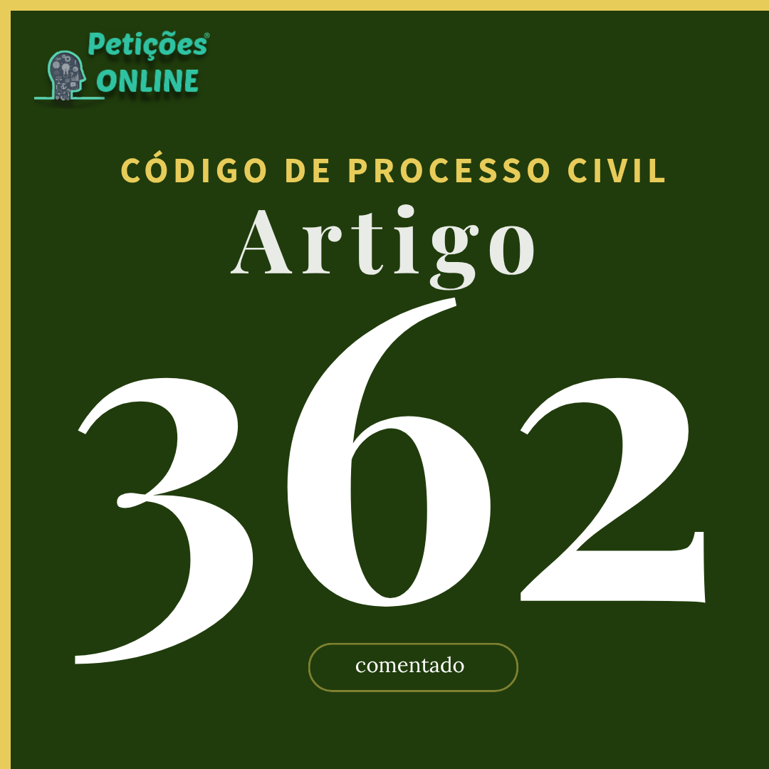 CPC Art 362 Comentado