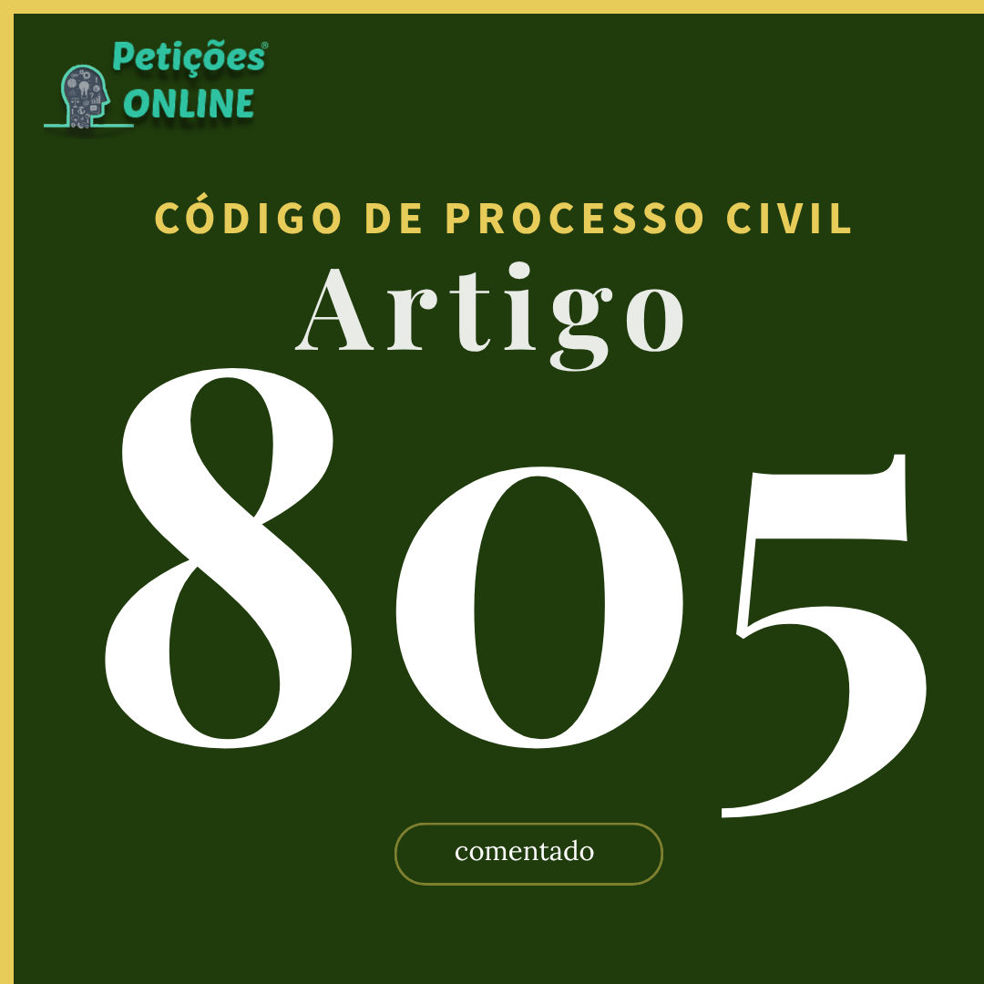 CPC Art 805 Comentado