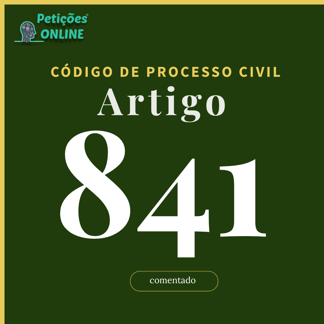 CPC Art 841 Comentado