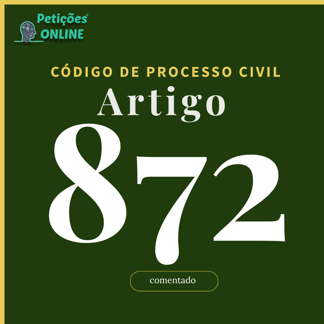 CPC Art 872 Comentado