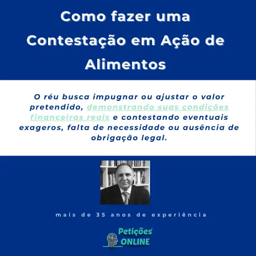 Contestação em Ação de Alimentos | Petições Online