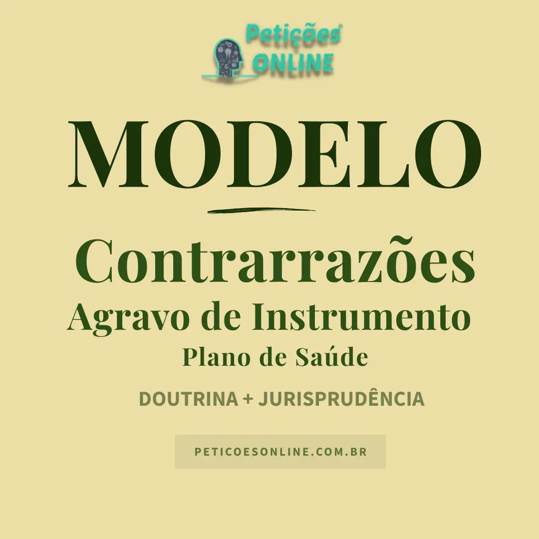 Modelo de Contrarrazões ao Agravo de Instrumento — Plano de Saúde — Liminar