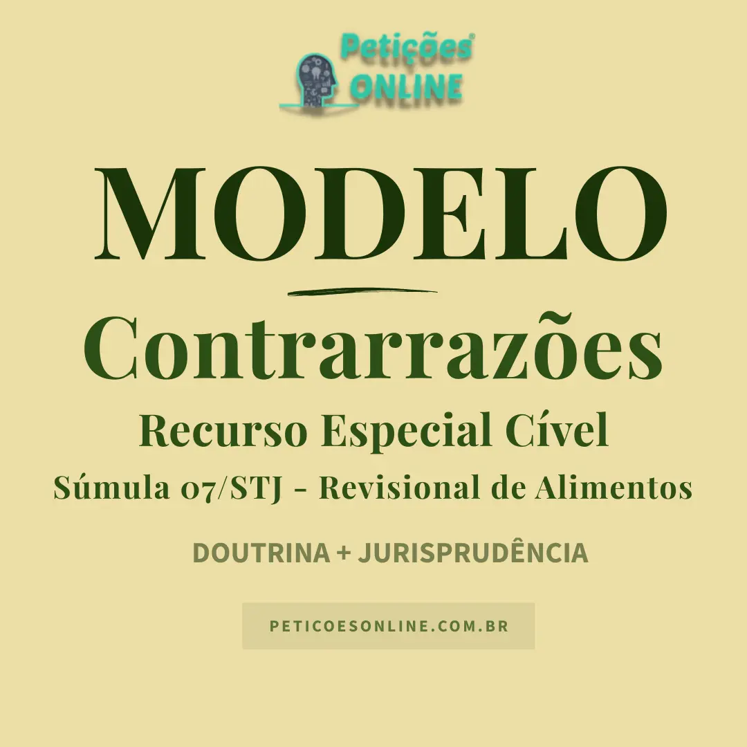 Modelo de Contrarrazões ao Recurso Especial — Ação Revisional de Alimentos — Súmula 7 do STJ