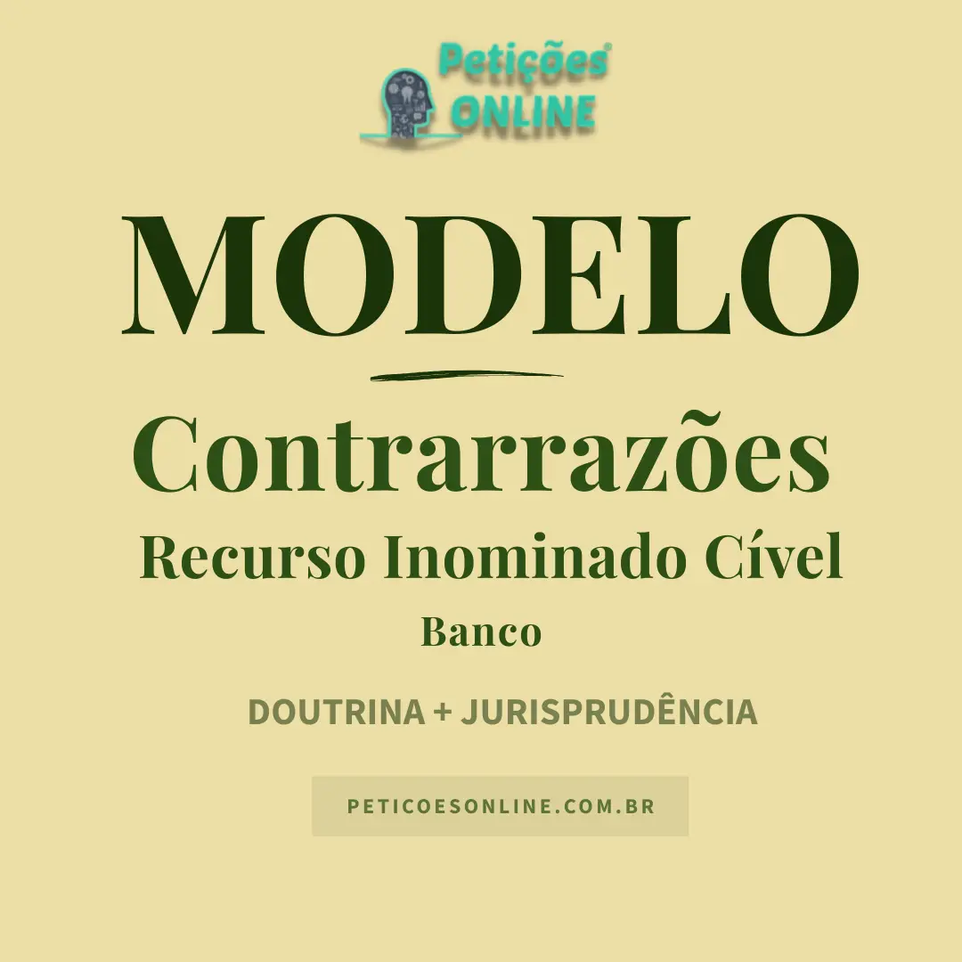 Modelo de Contrarrazões ao Recurso Inominado — Danos Morais contra Banco no Juizado Especial