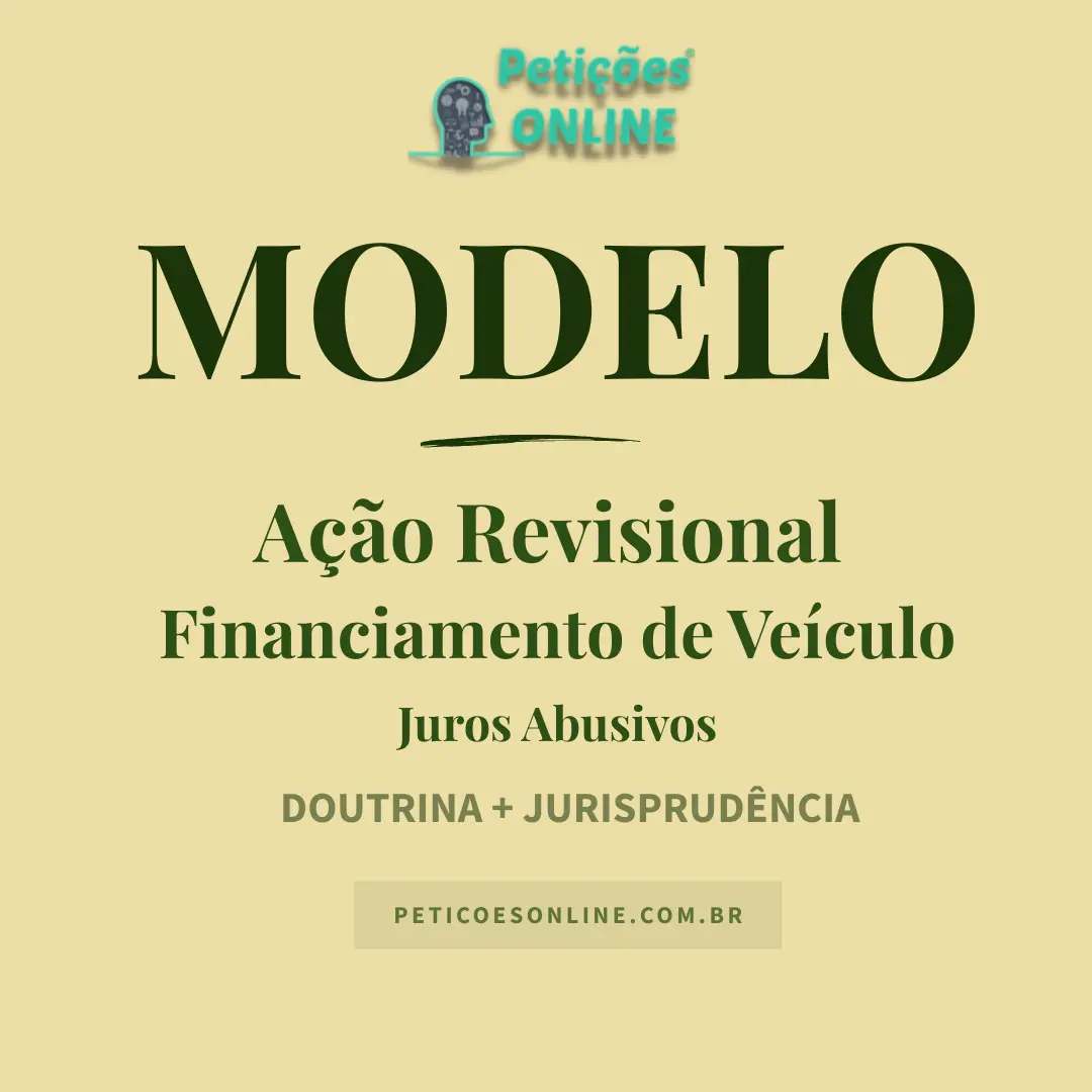 Modelo de Ação Revisional de Juros de Financiamento de Veículo