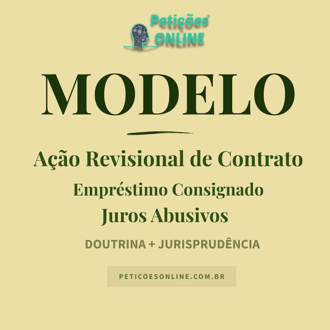 Modelo de A&ccedil;&atilde;o Revisional de Empr&eacute;stimo Consignado &mdash; Limita&ccedil;&atilde;o de Desconto a 30% da Renda