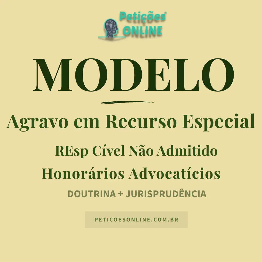 Modelo de Agravo em Recurso Especial Cível Não Admitido