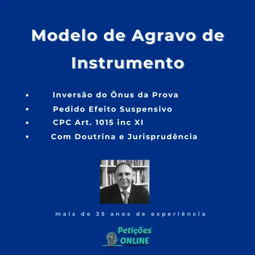 Peti&ccedil;&otilde;es Online&reg; | Modelo Agravo de Instrumento Efeito Suspensivo