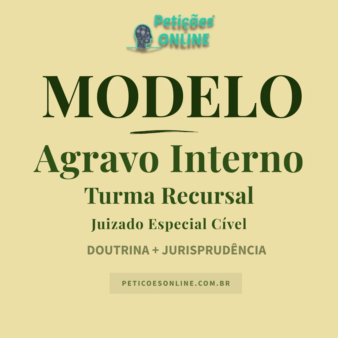 Modelo de Agravo Interno Turma Recursal Juizado Especial Cível
