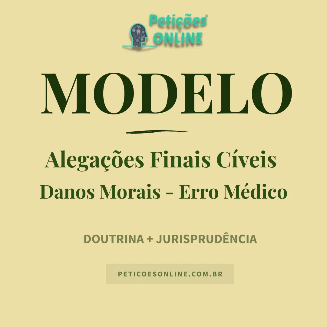Modelo de Alega&ccedil;&otilde;es Finais Erro M&eacute;dico