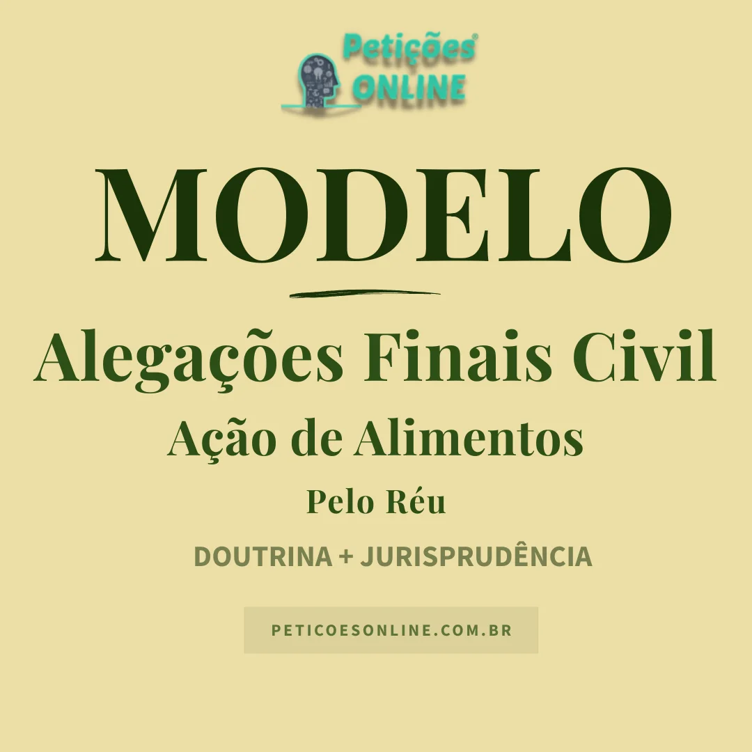 Modelo de Alegações Finais Civil Ação de Alimentos