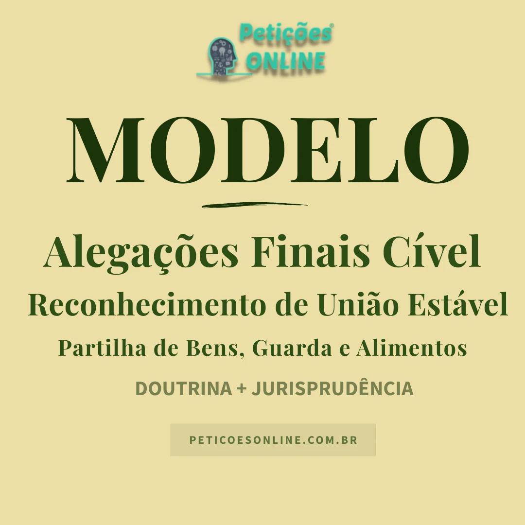 Modelo de Alegações Finais Reconhecimento de União Estável