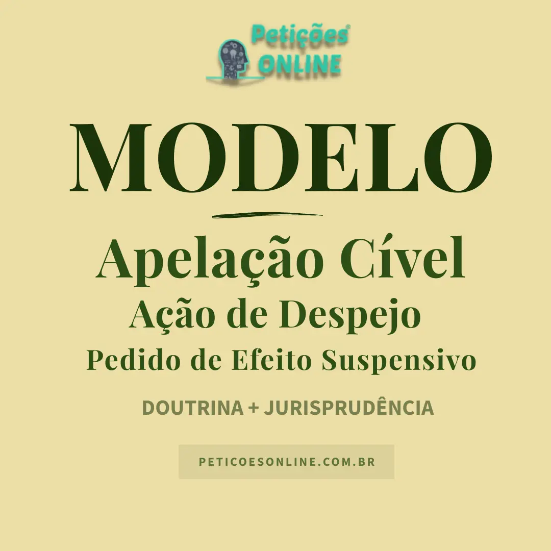 Modelo de Recurso de Apelação Ação de Despejo Efeito Suspensivo