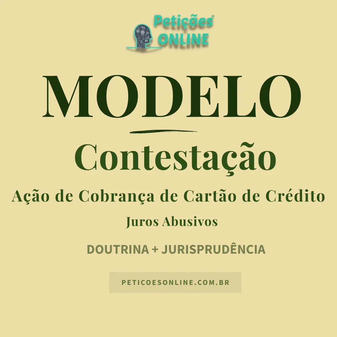 Modelo de Contestação em Ação de Cobrança de Cartão de Crédito