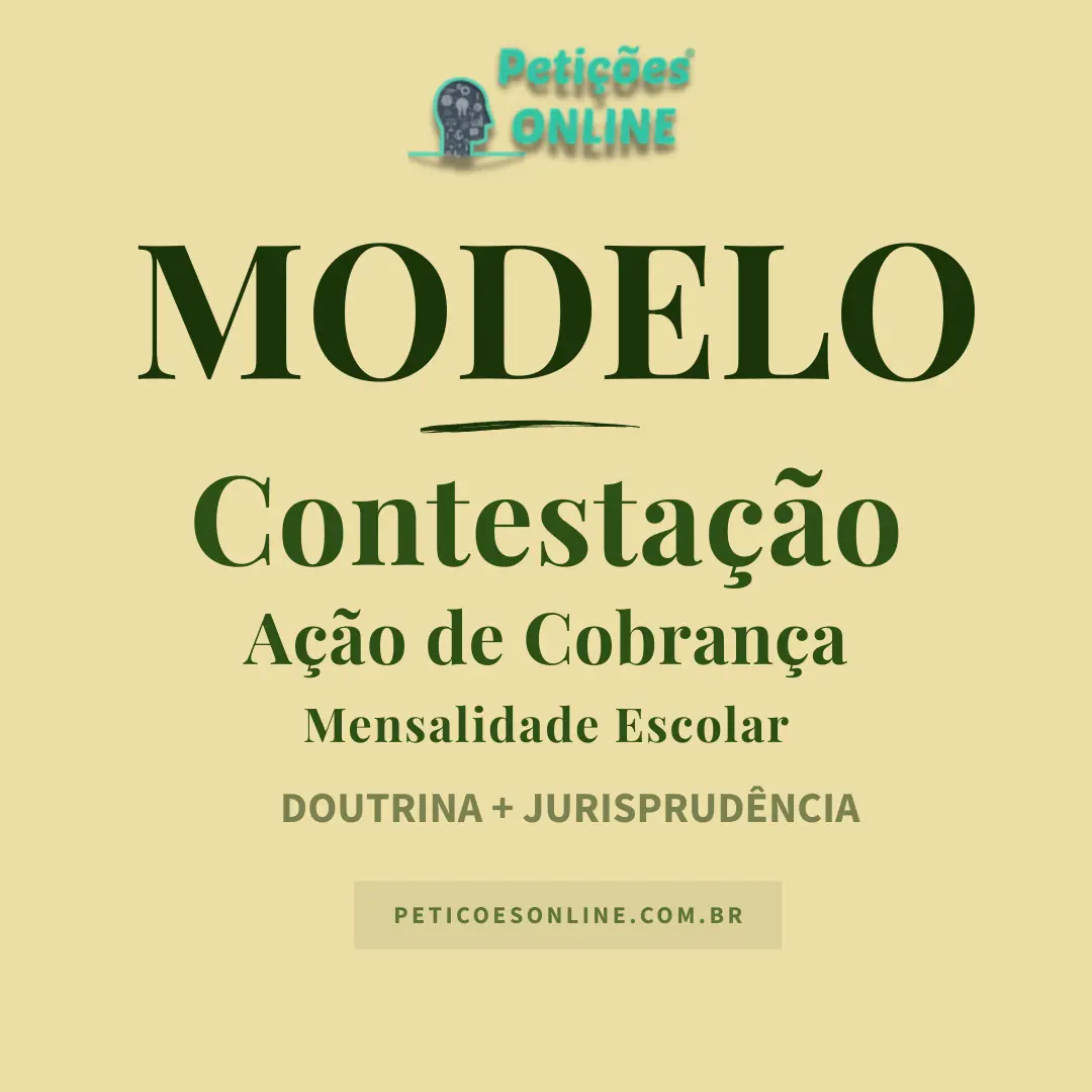 Modelo de A&ccedil;&atilde;o de Cobran&ccedil;a Mensalidade Escolar