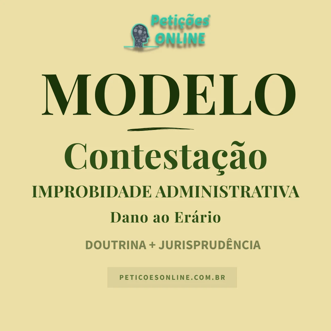 Modelo de contesta&ccedil;&atilde;o improbidade administrativa dano ao er&aacute;rio
