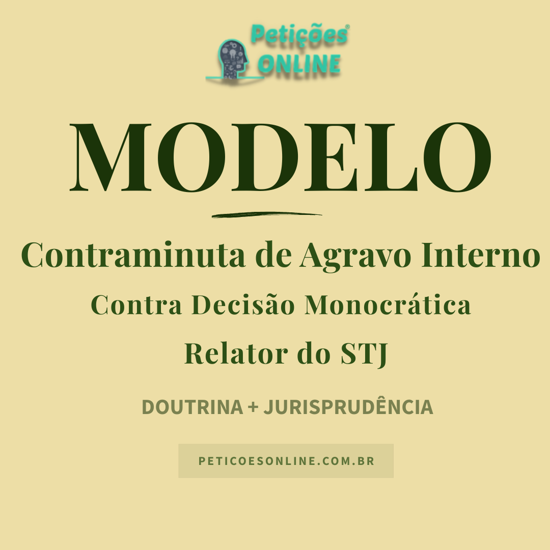 Modelo de Contraminuta de Agravo Interno no STJ