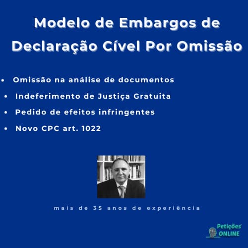 Autor Petições Online® - Embargos Declaração Omissão Gratuidade