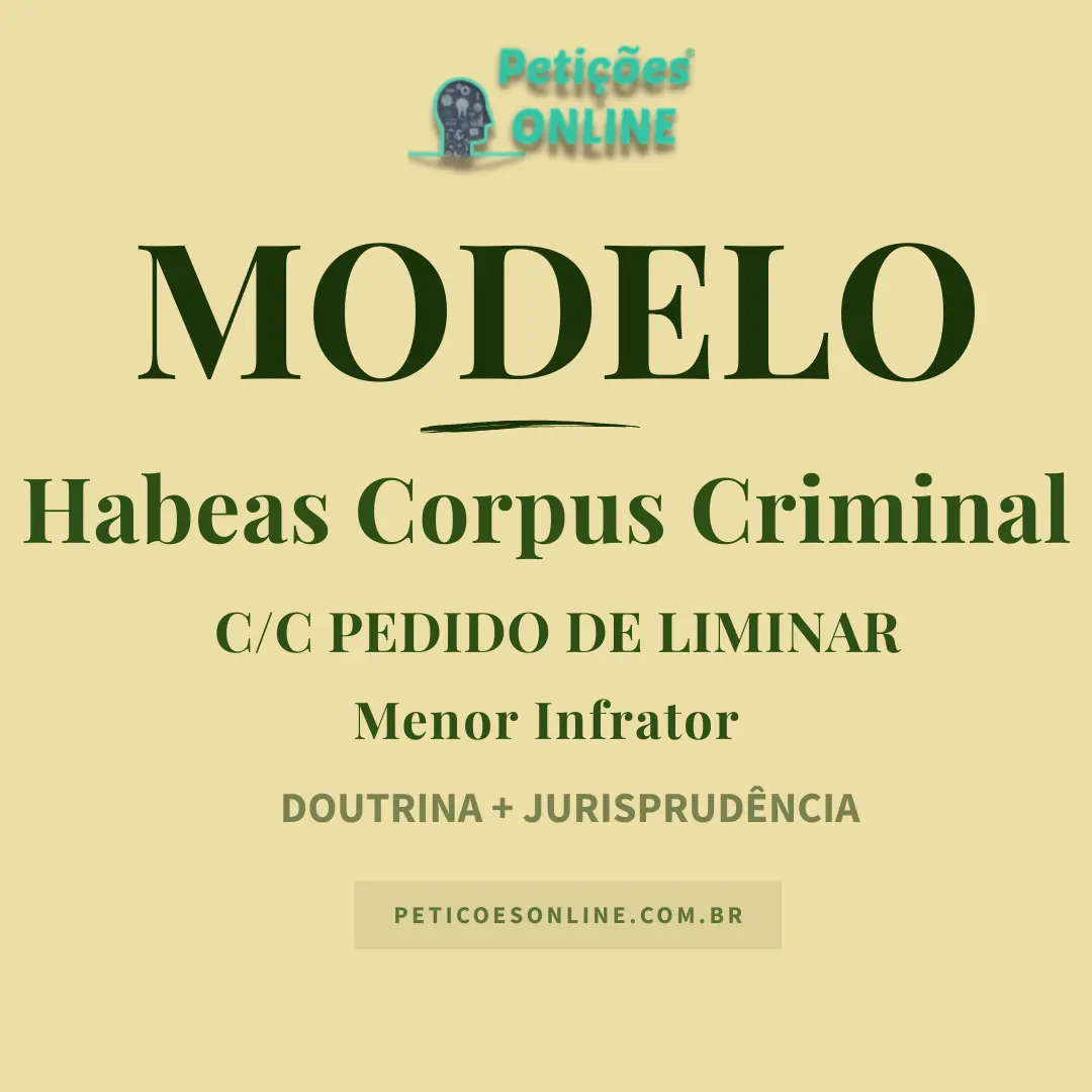 Modelo de Habeas Corpus Liberat&oacute;rio Menor Infrator