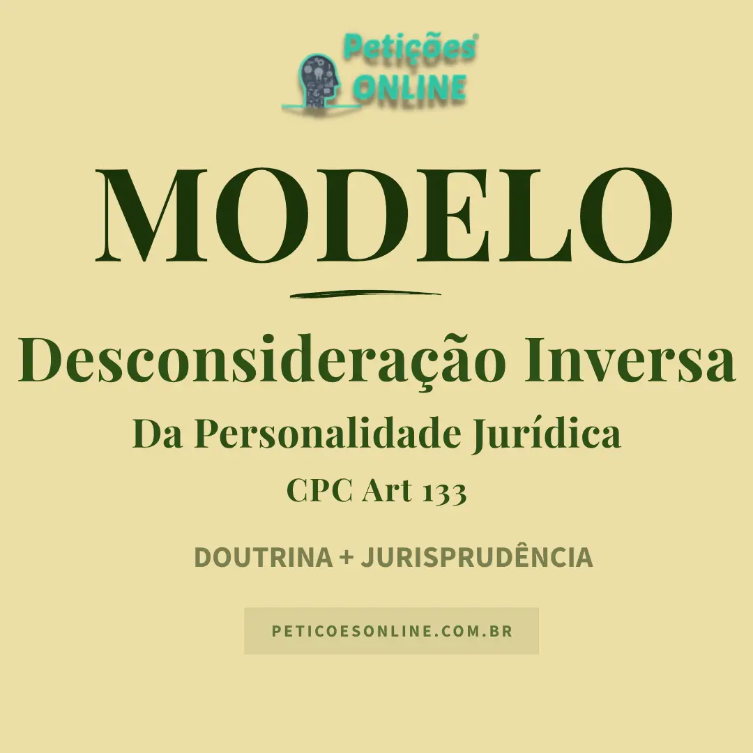 Modelo de incidente de desconsideração inversa da personalidade jurídica