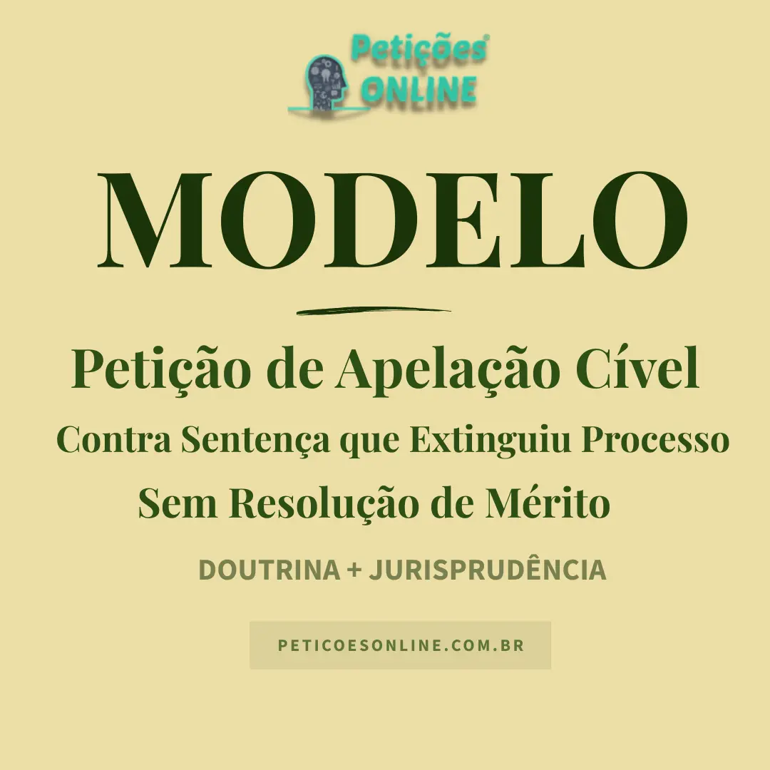 Modelo de Apelação contra Extinção do Processo — Abandono da Causa