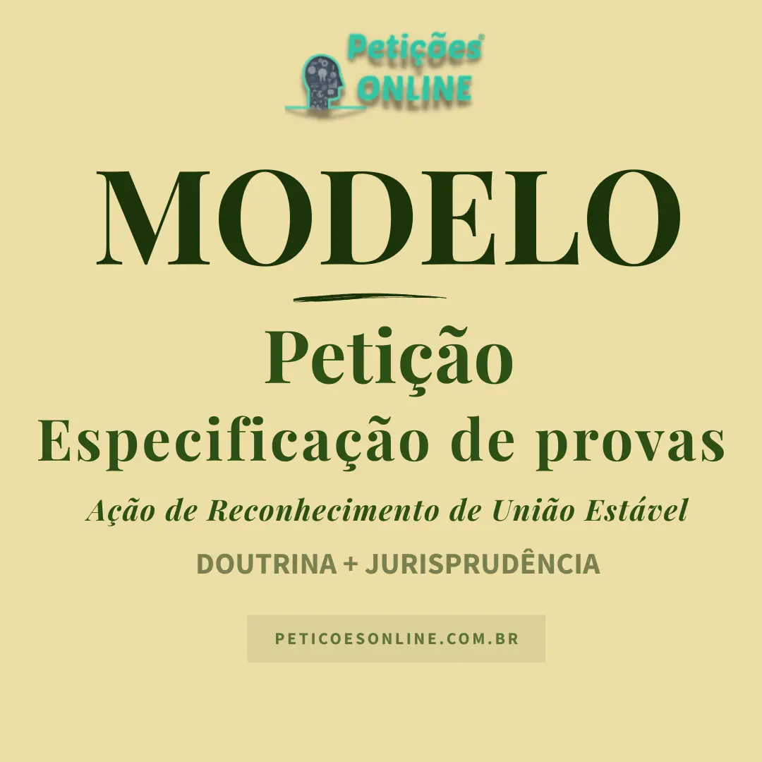 Modelo de Petição de Especificação de Provas Novo CPC