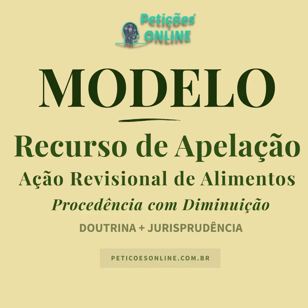 Modelo de Recurso Contra Sentença de Alimentos Redução