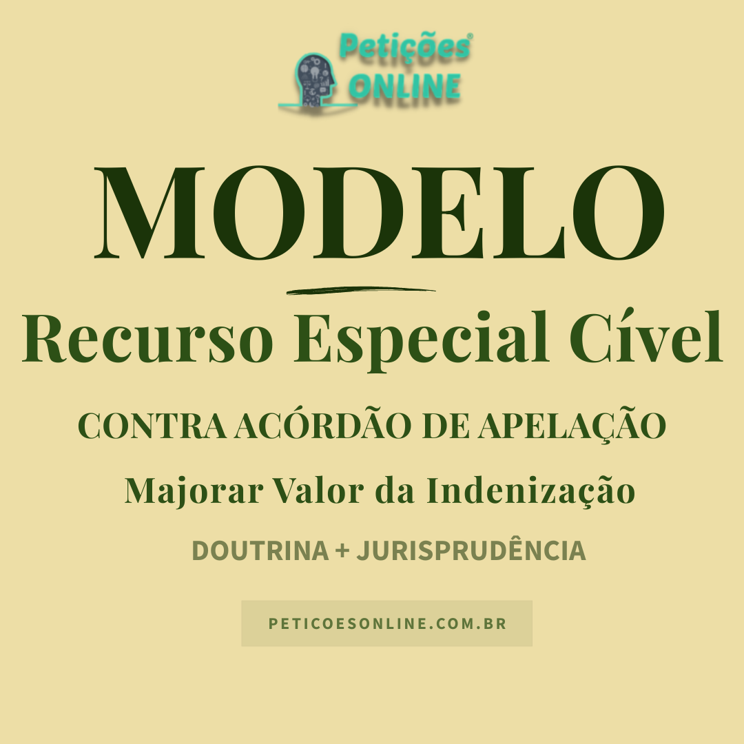 Modelo de Recurso Especial Contra Ac&oacute;rd&atilde;o de Apela&ccedil;&atilde;o C&iacute;vel