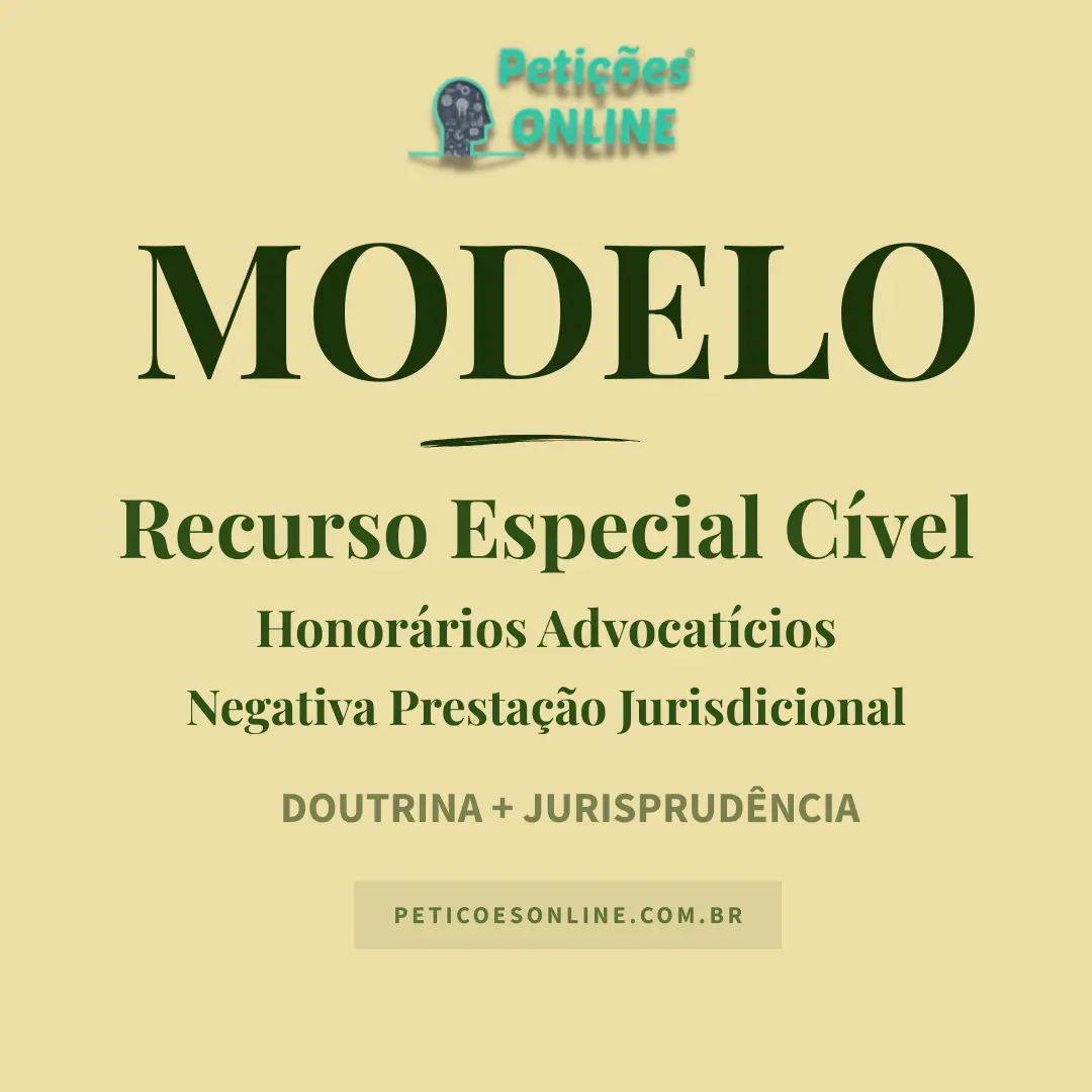 Modelo de Recurso Especial C&iacute;vel Honor&aacute;rios Advocat&iacute;cios
