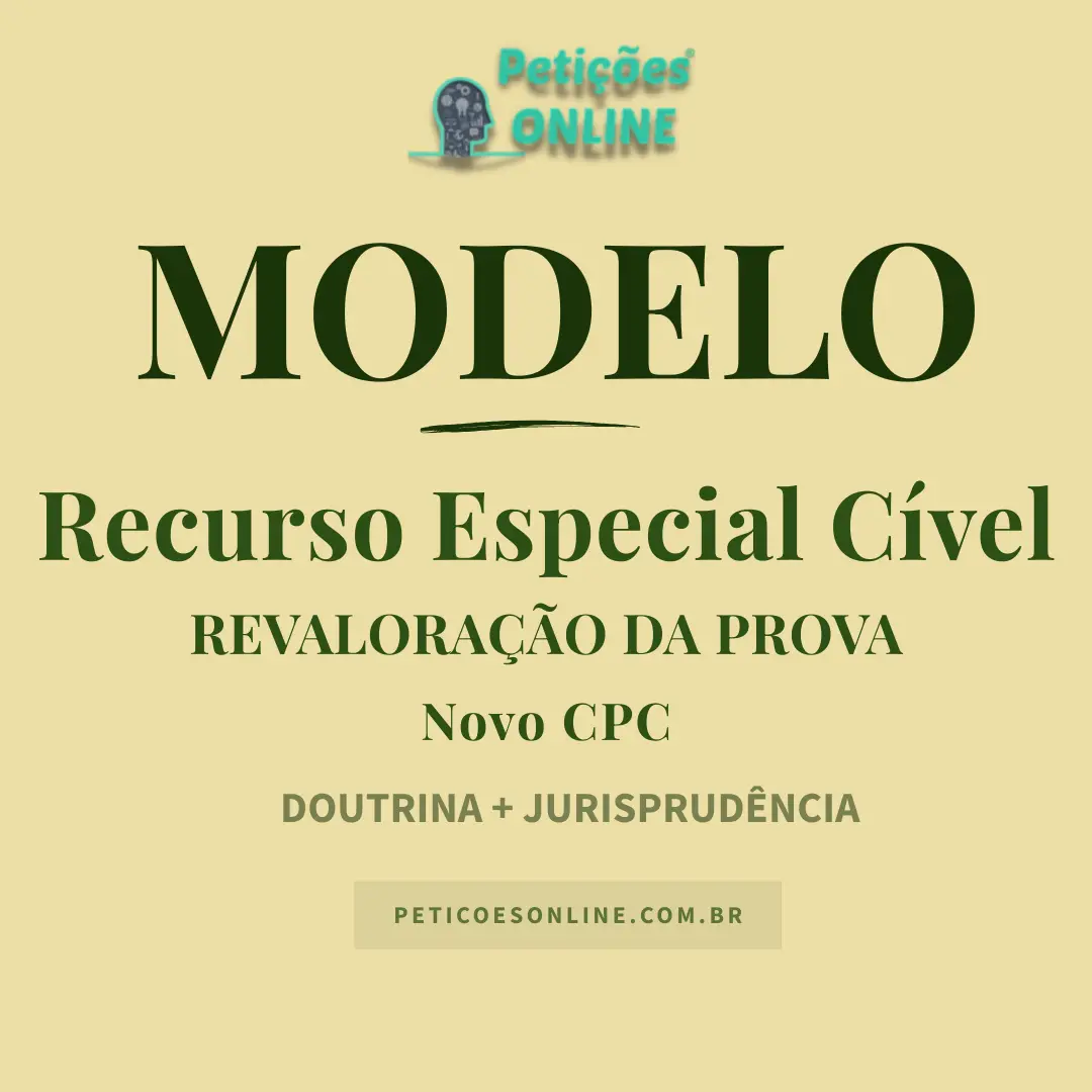 Modelo de Recurso Especial C&iacute;vel Revalora&ccedil;&atilde;o da Prova