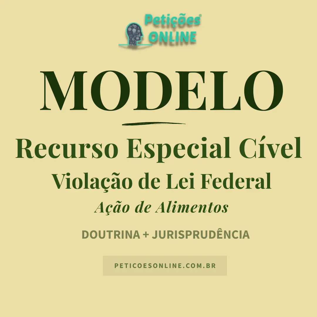 Modelo de Recurso Especial C&iacute;vel Viola&ccedil;&atilde;o de Lei Federal