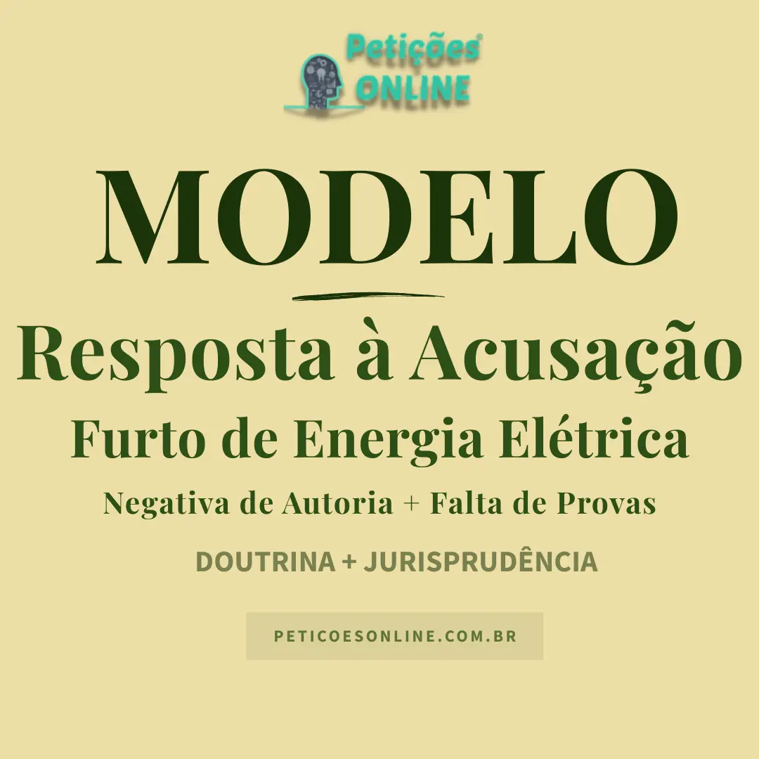 Modelo de Resposta à Acusação Furto de Energia Elétrica