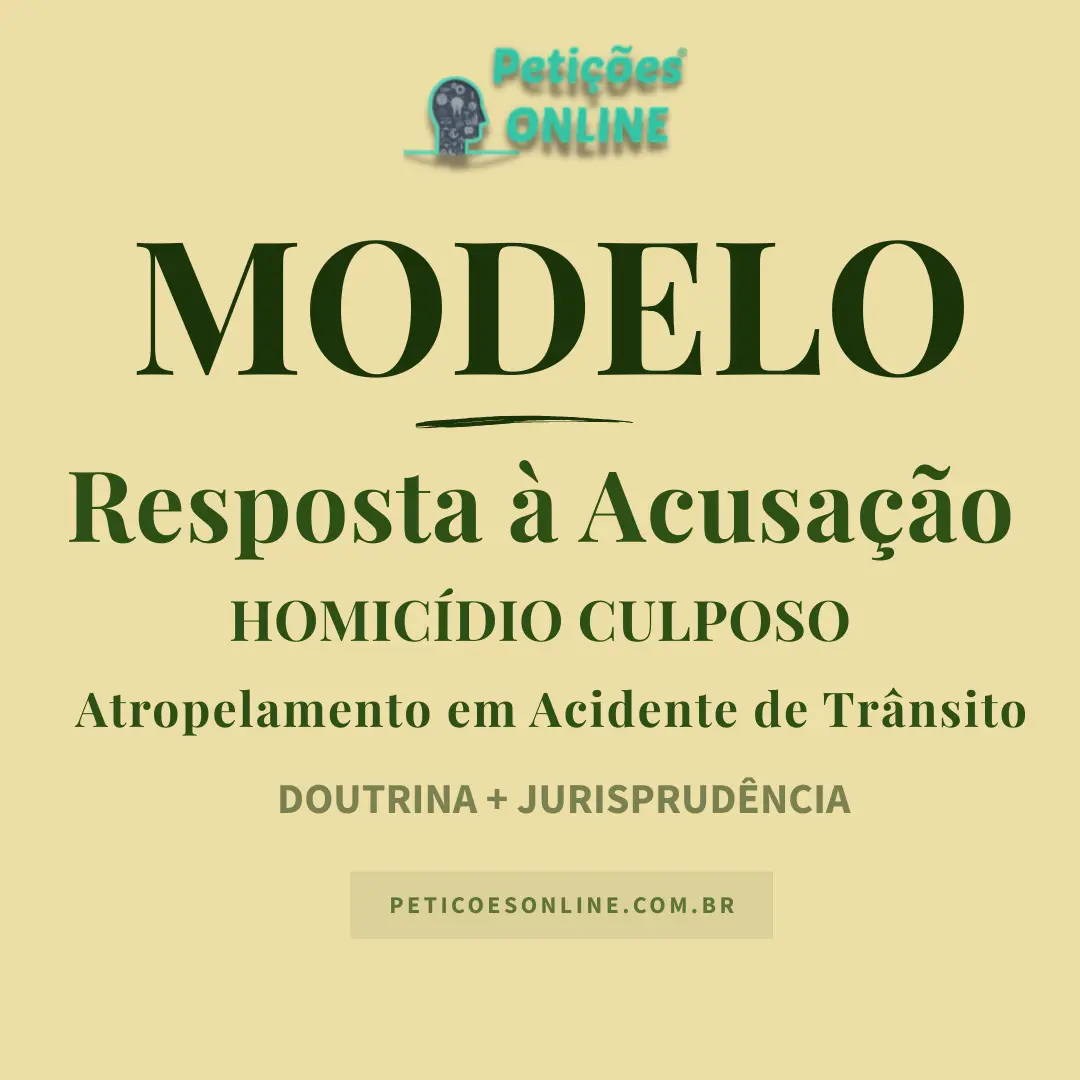 Modelo de Resposta à Acusação Homicídio Culposo