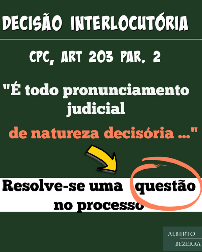 O que é decisão interlocutória?