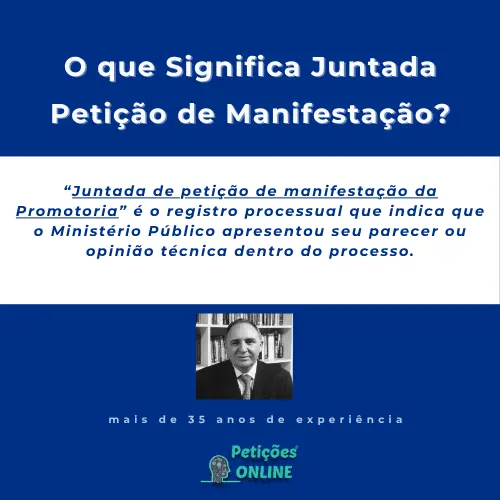 Significado: Juntada Petição Manifestação Promotoria