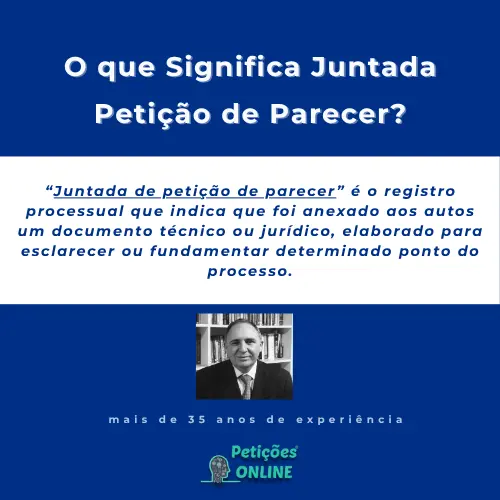 Significado Juntada de Petição de Parecer