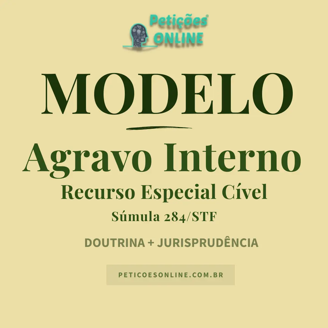 Modelo de Petição Agravo Interno no STJ — Súmula 284 do STF