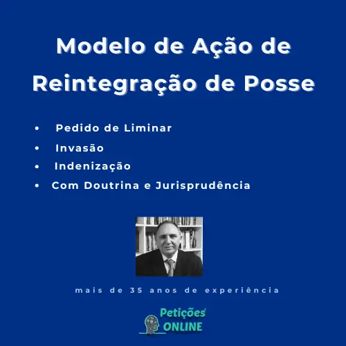 Autor Peti&ccedil;&otilde;es Online - A&ccedil;&atilde;o Reintegra&ccedil;&atilde;o Posse Comodato