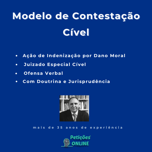 Autor Petições Online - Contestação Ofensas Verbais