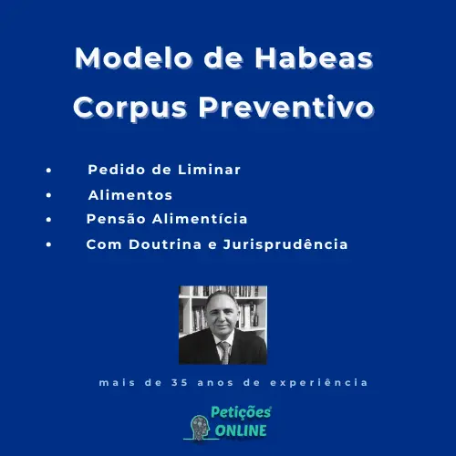 Autor Petições Online - Habeas Corpus Preventivo Prisão Civil Pensão