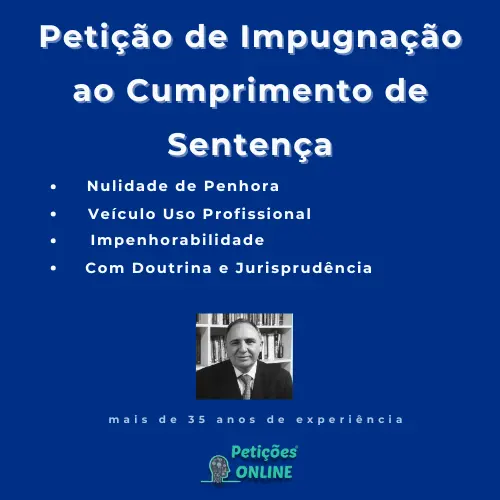 Autor Petições Online - Impugnação Penhora Veiculo