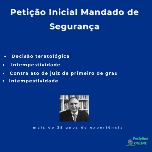 Autor Petições Online® - Mandado Segurança JEC