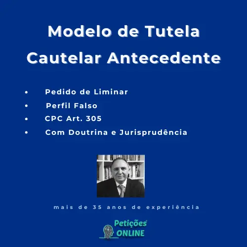 Autor Peti&ccedil;&otilde;es Online - Tutela Cautelar Antecedente Perfil Falso Facebook