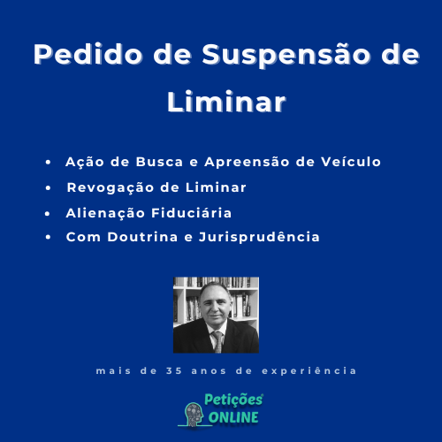 Autor Petições Online - Suspensão Liminar Busca